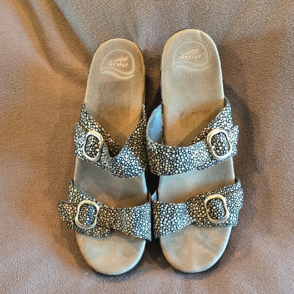 Dansko Patterned Buckle Sandals
